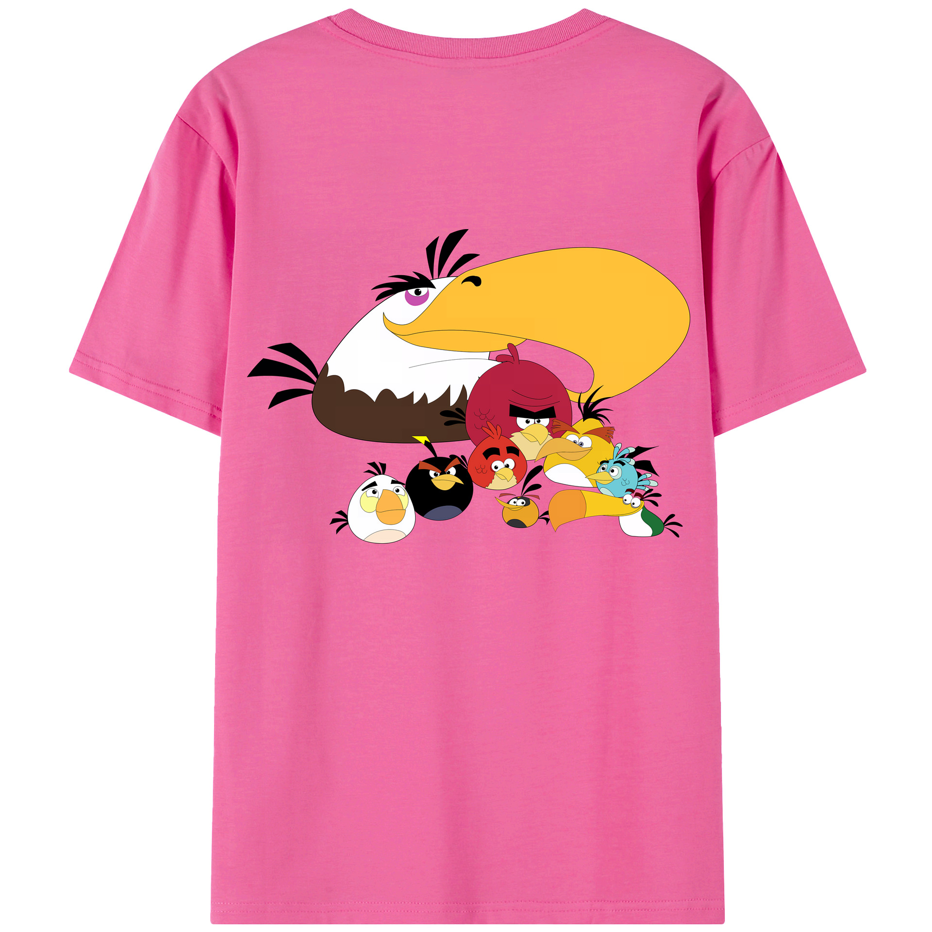 （画像用） Angry Birds アングリーバード レディース半袖Tシャツ(バックプリント)